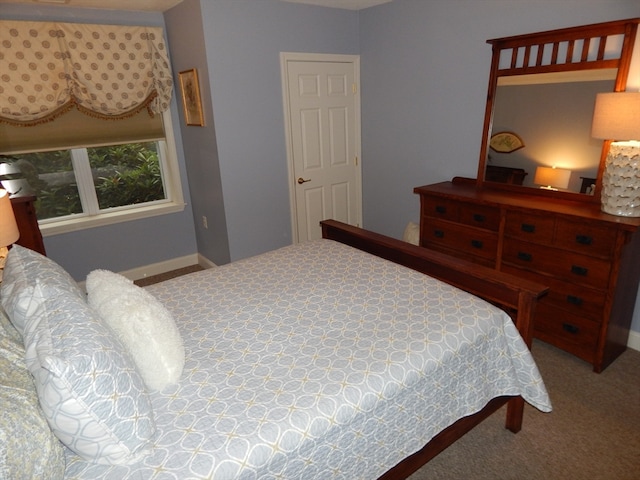 view of carpeted bedroom