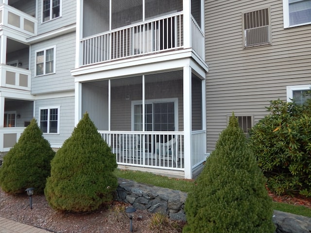 exterior space featuring a balcony