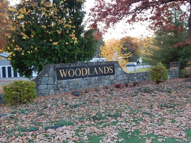 view of community sign