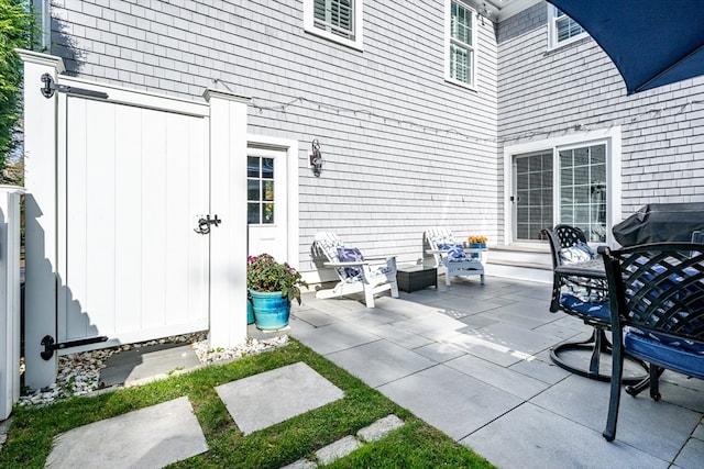 view of patio / terrace with area for grilling