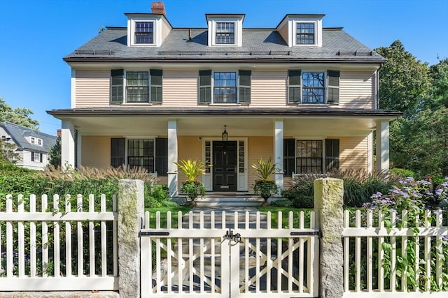 view of front facade featuring a porch