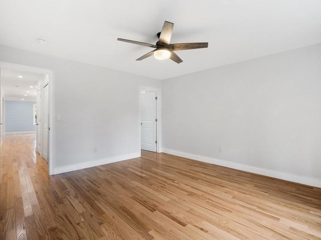 316 Old Westport Rd, Dartmouth, MA 02747 - empty room featuring light wood finished floors, ceiling fan, and baseboards