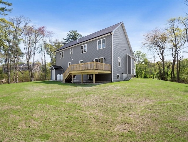 316 Old Westport Rd, Dartmouth, MA 02747 - back of property with a deck and a lawn