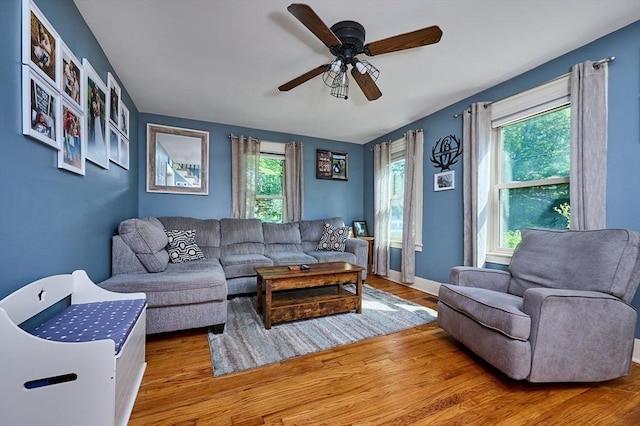 110 Middlefield Rd, Chester, MA 01011 - living room featuring wood finished floors and ceiling fan