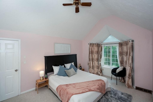 25 Church St Unit 2, Weymouth, MA 02189 - bedroom featuring carpet flooring, vaulted ceiling, and ceiling fan