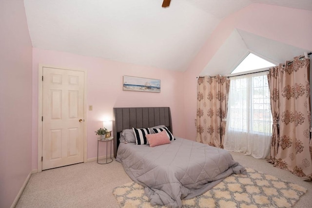 25 Church St Unit 2, Weymouth, MA 02189 - carpeted bedroom featuring lofted ceiling, a ceiling fan, and baseboards