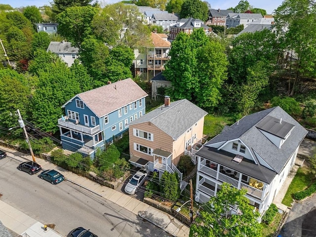 aerial perspective of suburban area
