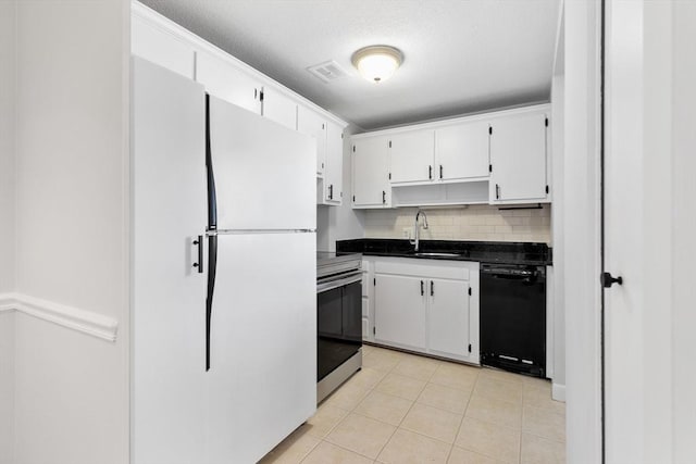 kitchen with white cabinetry, dishwasher, sink, and stainless steel range with electric stovetop