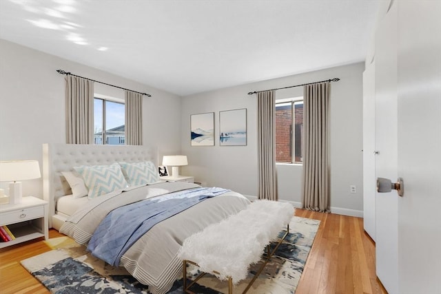 bedroom featuring wood-type flooring