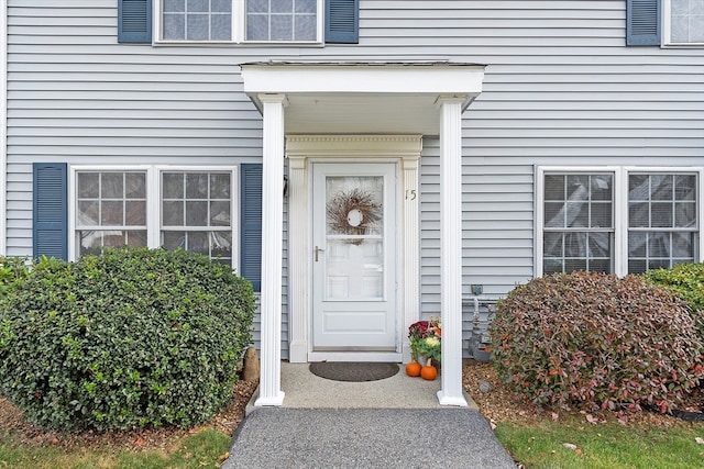 view of doorway to property