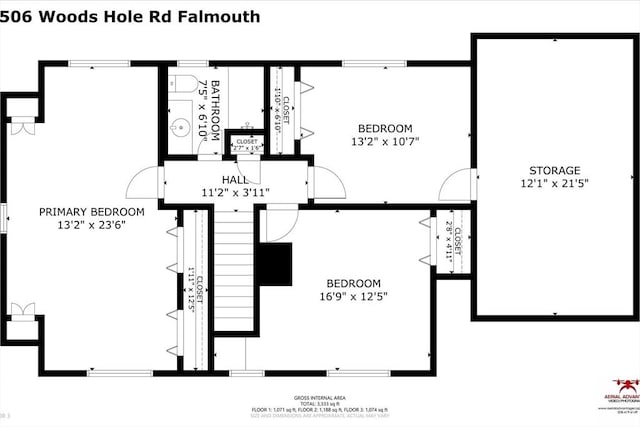 506 Woods Hole Rd, Falmouth, MA 02543 - floor plan / room layout