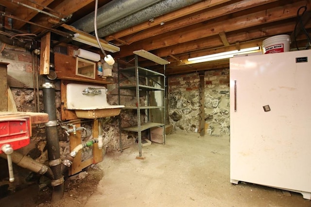view of storage area