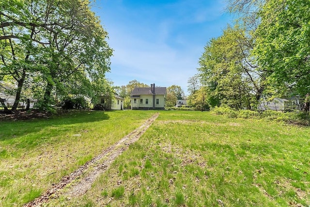 view of grassy yard