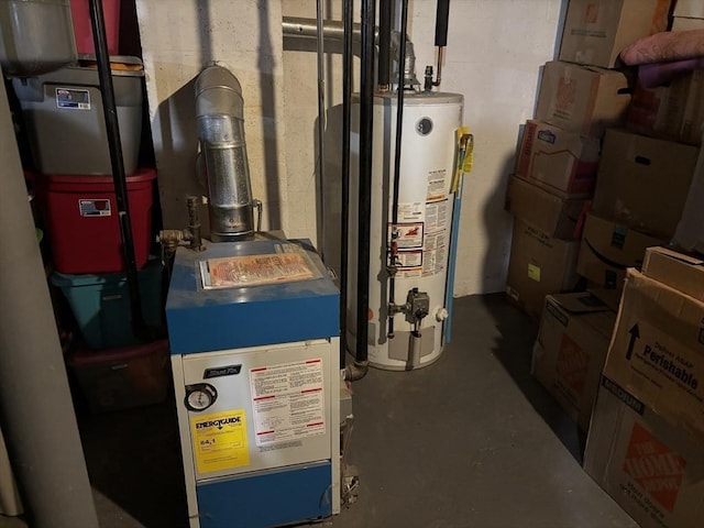 utilities featuring gas water heater