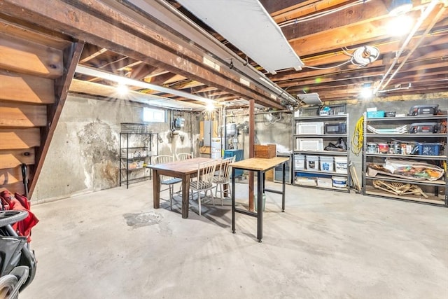 view of basement