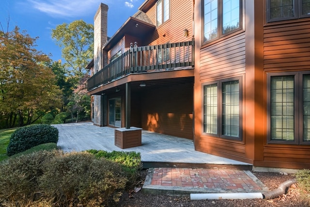 back of house with a patio area