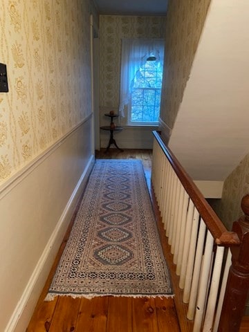 hallway featuring hardwood / wood-style flooring