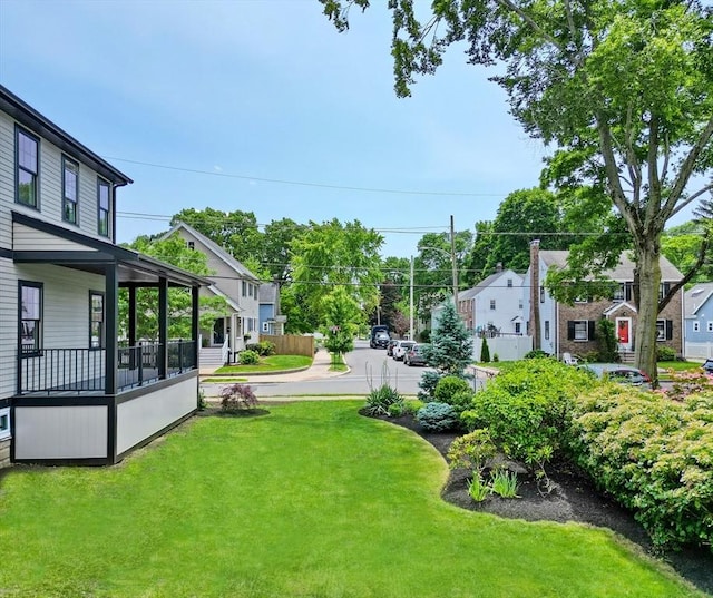 46 Pearl St, Melrose, MA 02176 - view of green lawn with a residential view