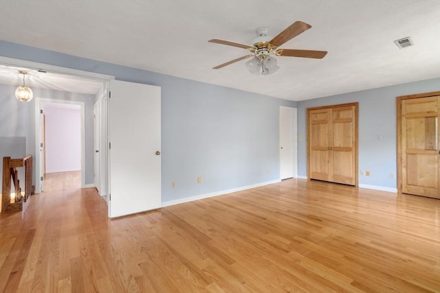399 Pond St Unit G6, Braintree, MA 02184 - unfurnished room with ceiling fan and light wood-type flooring