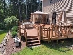 deck with a gazebo