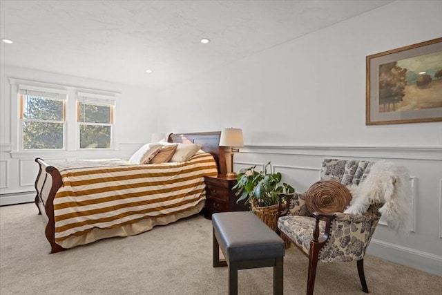 view of carpeted bedroom