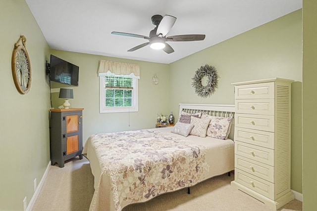 14 Daniels Rd, Charlton, MA 01507 - bedroom featuring light colored carpet, baseboards, and ceiling fan