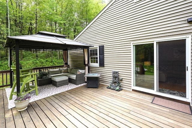 14 Daniels Rd, Charlton, MA 01507 - deck with a gazebo and an outdoor living space