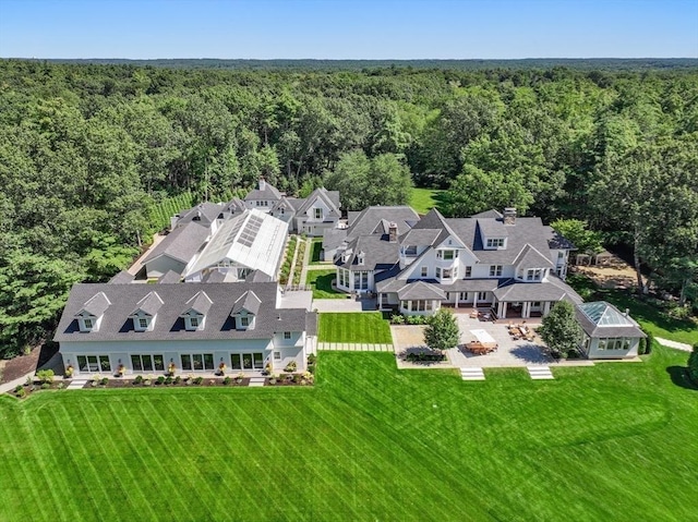 210 Monument Farm Rd, Concord, MA 01742 - drone / aerial view featuring a wooded view