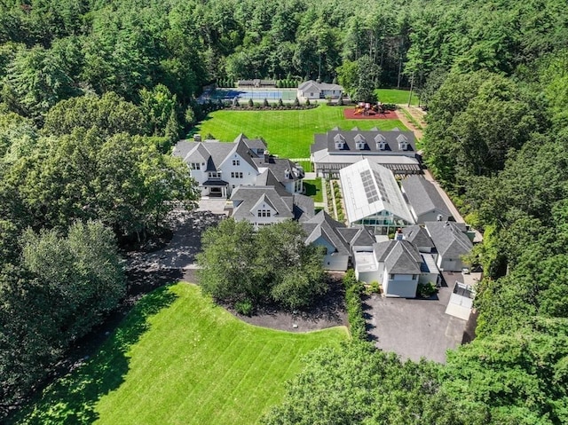 210 Monument Farm Rd, Concord, MA 01742 - bird's eye view featuring a view of trees