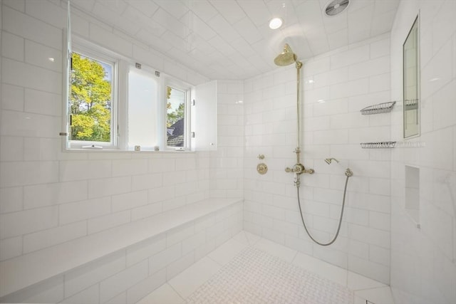210 Monument Farm Rd, Concord, MA 01742 - bathroom with a tile shower