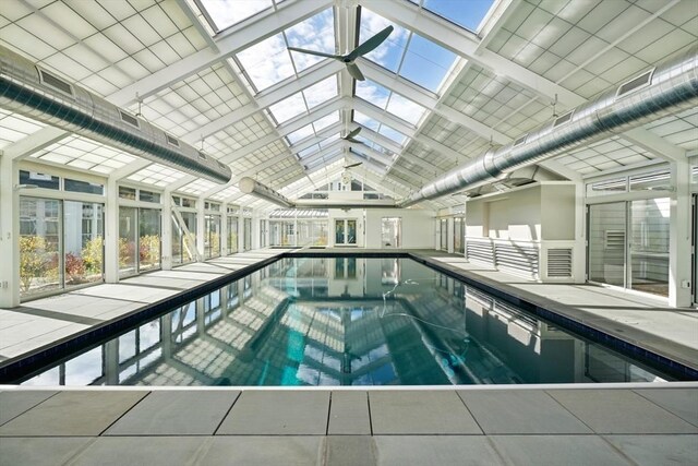 210 Monument Farm Rd, Concord, MA 01742 - pool featuring a skylight