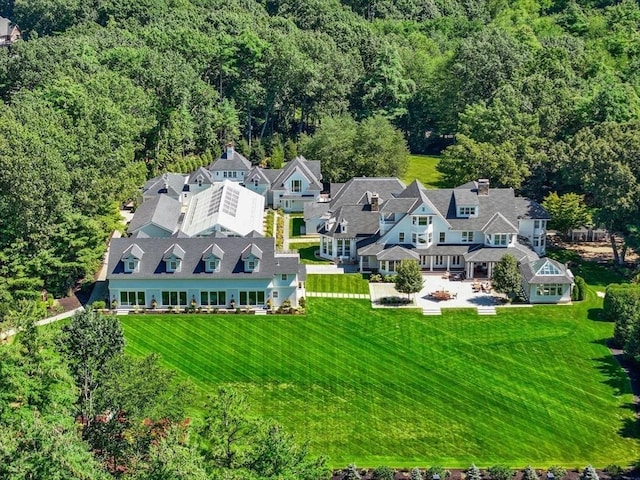 210 Monument Farm Rd, Concord, MA 01742 - drone / aerial view featuring a forest view