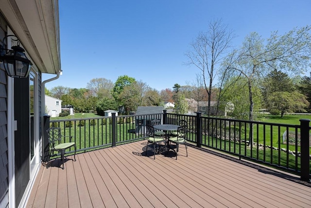 27 Ann St, Raynham, MA 02767 - deck with a lawn and view of scattered trees