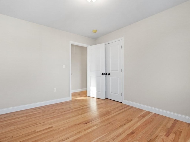 empty room featuring light hardwood / wood-style flooring