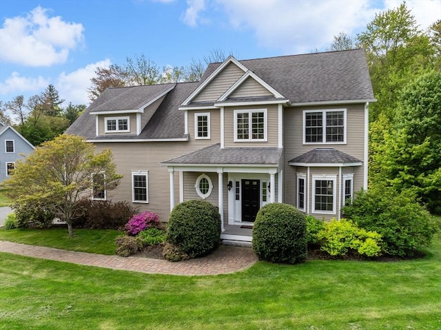 23 Crimson Dr, Shrewsbury, MA 01545 - view of front of property featuring a front lawn and roof with shingles