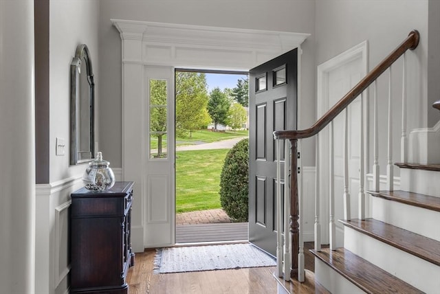 23 Crimson Dr, Shrewsbury, MA 01545 - entrance foyer featuring stairs and wood finished floors
