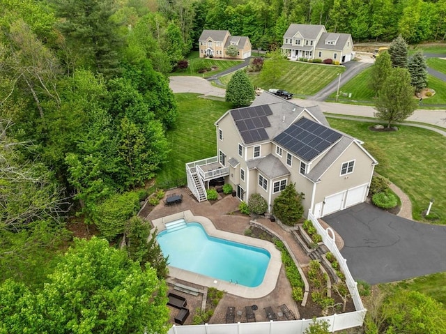 23 Crimson Dr, Shrewsbury, MA 01545 - view from above of property featuring a pool