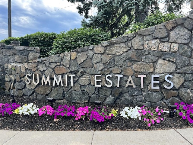 view of community sign