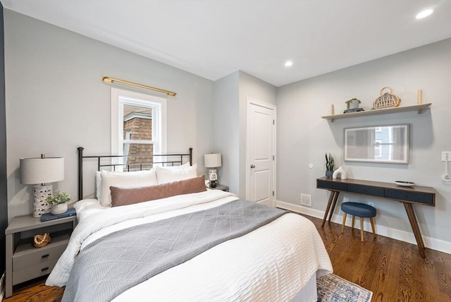 225 Amory St, Boston, MA 02130 - bedroom featuring wood finished floors, baseboards, and recessed lighting