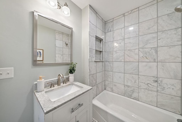 225 Amory St, Boston, MA 02130 - bathroom featuring vanity and shower / bathtub combination
