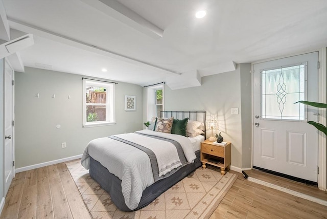 225 Amory St, Boston, MA 02130 - bedroom featuring light wood-style floors, baseboards, and recessed lighting