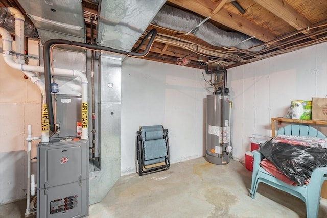 453 Homestead Ave, Holyoke, MA 01040 - unfinished basement featuring gas water heater