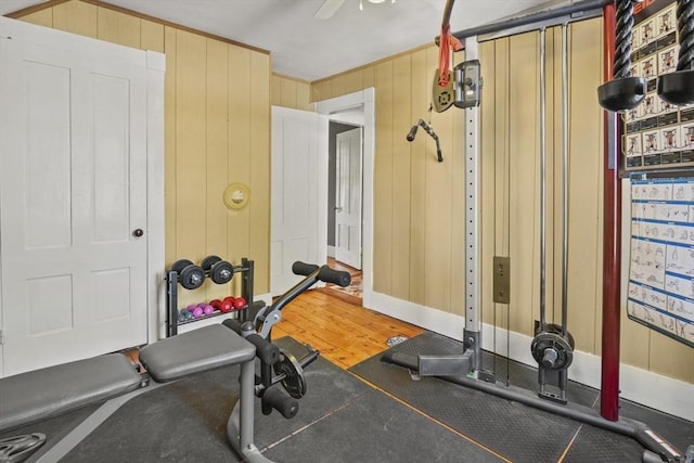 40 By St, Lowell, MA 01850 - workout area featuring wood finished floors and wood walls