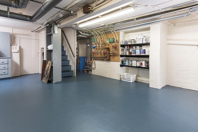 unfinished below grade area with stairway