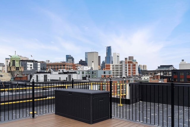 51 Silver St Unit 8, Boston, MA 02127 - wooden deck with a skyline view