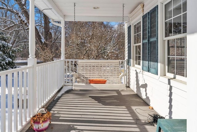 balcony with covered porch