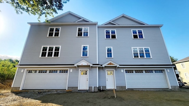 view of front facade featuring a garage