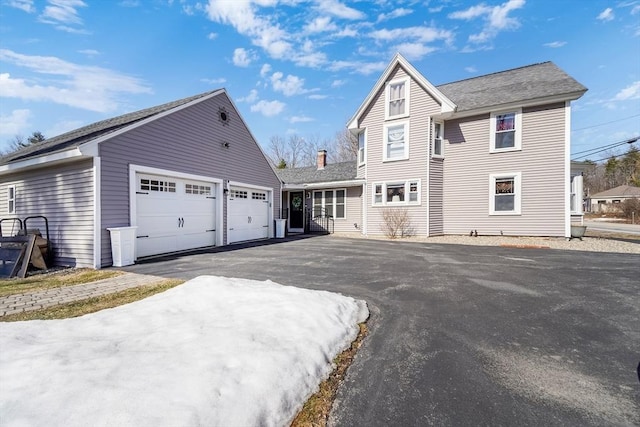 traditional home with a garage