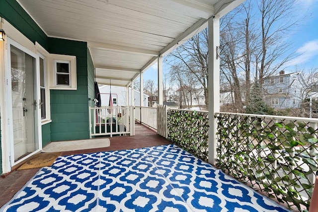 exterior space with a porch