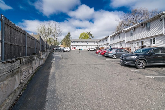 view of uncovered parking lot